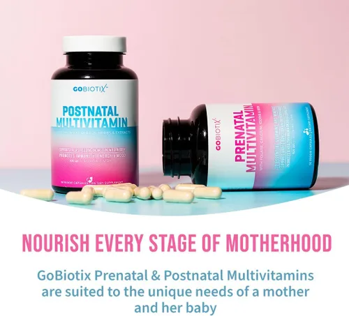 Miniatura 5 de GoBiotix Vitaminas prenatales veganas con hierro, calcio, vitamina D2, C, zinc y ácido fólico para mujeres embarazadas y antes del embarazo