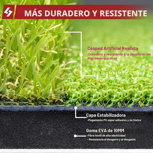 Miniatura 3 de SAPLIZE Alfombrilla de golpe de golf plegable y resistente con respaldo de EVA de 10 mm para swing y astillado en interiores y exteriores