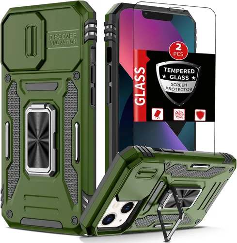 Miniatura 47 de Funda para iPhone 12 Pro Max con 2 protectores de pantalla, cubierta deslizante integrada para cámara para 12Pro Max, funda para teléfono