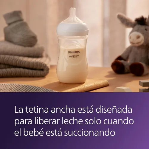Miniatura 3 de Philips Avent - Biberón natural con boquilla de respuesta natural, rosa, 9 onzas, paquete de 4, SCY903/14