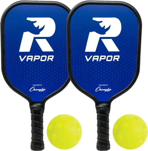 Miniatura 10 de Champion Sports - Palas de pickleball de rinoceronte: palas de pickleball para interiores o exteriores en madera, aluminio, fibra de vidrio, Borde