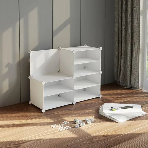 Miniatura 3 de MAGINELS Zapatero de almacenamiento de zapatos, estante de plástico para zapatos, organizador para armario, pasillo, dormitorio, entrada