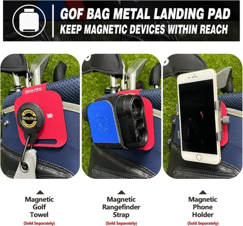 Miniatura 3 de Almohadillas de Aterrizaje de Metal para Bolsa de Golf para Toalla de Golf Magnética, Telémetro de Golf, Frasco de Golf, Altavoz de Golf - Acceso