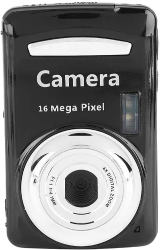 Miniatura 5 de Cámara digital para niños, video 720P de 2.4 pulgadas, pantalla LCD de 4X, zoom digital de 16 MP, videocámara compacta con luz de relleno y soporte