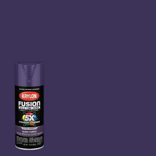 Miniatura 341 de Krylon Fusion - Pintura en aerosol adhesiva todo en uno para uso en interiores y exteriores, 12 onzas, aluminio