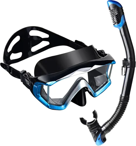 Máscara de buceo Pano 3 para adultos, máscara de esnórquel de vidrio templado, máscara de natación antivaho sin fugas, gafas de natación con Juego