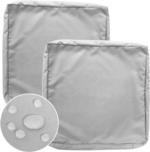Miniatura 14 de GUEGLSA Fundas de cojín de repuesto para exteriores de 24x24x5 pulgadas, fundas impermeables para asientos de patio, fundas para cojines de silla