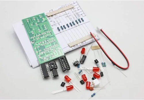 Miniatura 2 de KOOBOOK Kit de tablero de dados electrónico de 2 sets Kit de bricolaje de circuito LED para aprendizaje electrónico