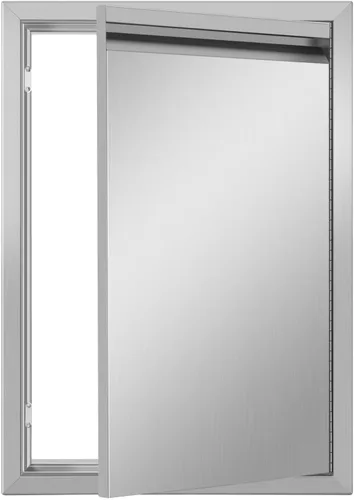 Miniatura 12 de Puertas de cocina para exteriores de 26 pulgadas de ancho x 24 pulgadas de alto con mango horizontal, puertas de acceso dobles para barbacoa, acero