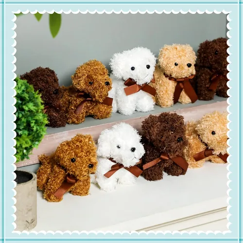 Miniatura 5 de Liliful 40 Piezas 12.7 cm Mini Perros de Peluche Perro Pequeño de Peluche en Masa Juguete de Peluche Adopta un Perro Favores de Fiesta Animal