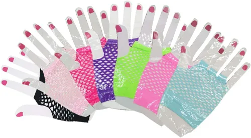 Miniatura 2 de ink2055 Guantes de malla de malla sin dedos para fiesta de despedida de soltera