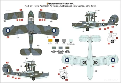 Miniatura 12 de Airfix Kit de avión modelo de regalo - A09183 Supermarine Walrus Mk.I, kits de modelo de avión de plástico para adultos y niños de 14 años, nivel