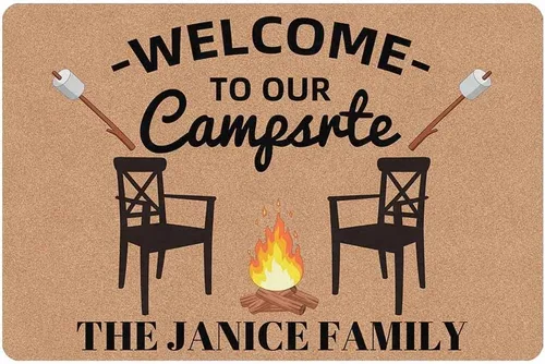 Miniatura 22 de Tapetes de camping con nombre personalizado con alfombras de caravana resistentes para alfombra de casa rodante Insdie de 24 x 16 pulgadas, 30 x 18
