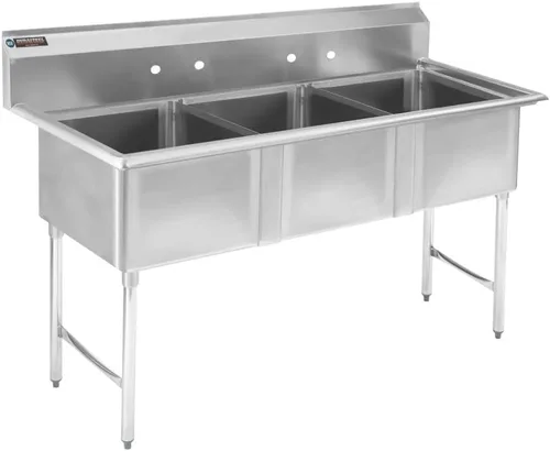 Miniatura 12 de DuraSteel Fregadero de Acero Inoxidable para Servicios Generales - Certificado NSF Tazón Individual de 18" x 18" x 12" - No Incluye Grifo Sin Plomo