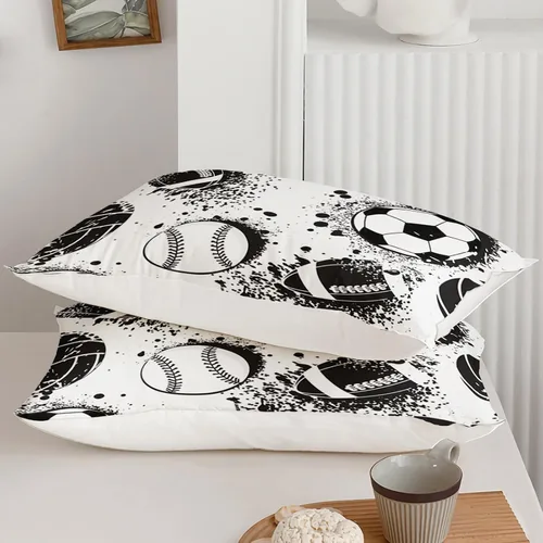 Miniatura 6 de Axolotl Juego de sábanas deportivas de tamaño individual, juego de ropa de cama deportiva de pelota, sábana bajera ajustable para niños, ropa