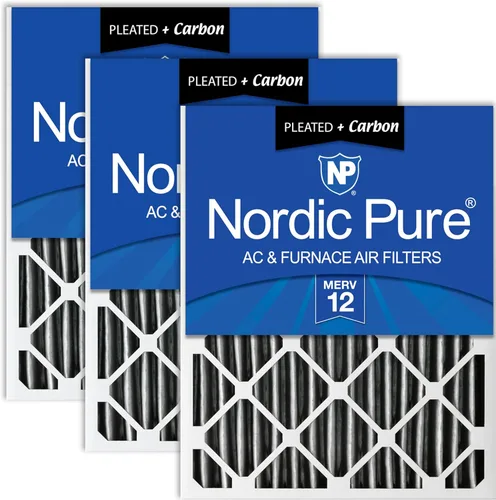 Miniatura 14 de Nordic Pure Filtros de aire plisados MERV 12 de 24 x 24 x 2 (tamaño real: 23 3/8 x 23 3/8 x 1 3/4)