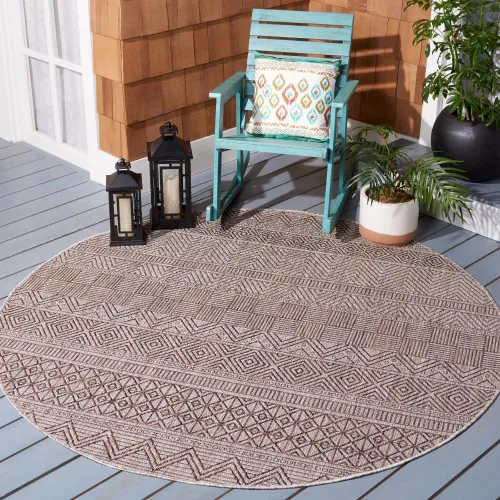 Miniatura 82 de SAFAVIEH Alfombra lavable para exteriores, colección Courtyard de 2.3 x 16 pies, color negro y gris, no desprende pelusa y de fácil limpieza, ideal
