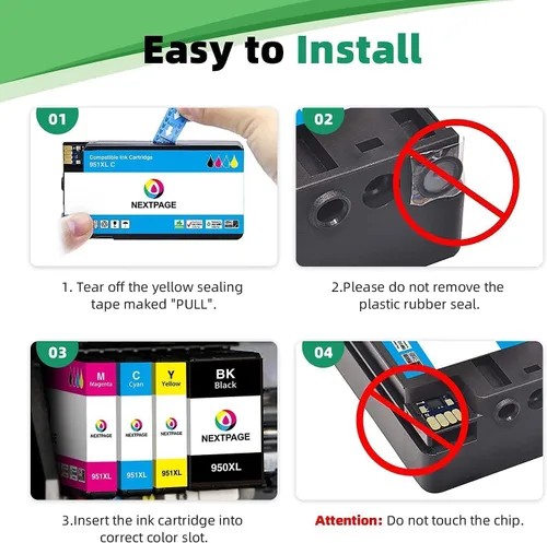 Miniatura 6 de 951XL Cartuchos de tinta amarillos de repuesto para cartuchos de tinta HP 951 XL 951XL (CN048AN) funcionan con impresora OfficeJet Pro 8610 8600