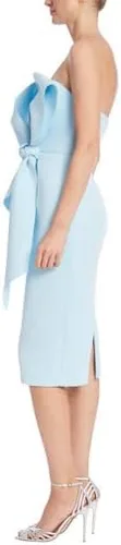 Miniatura 3 de Badgley Mischka Vestido de cóctel sin tirantes con lazo frontal
