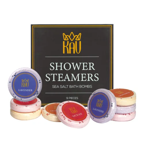 KAV Vaporizadores de ducha de aromaterapia para mujeres y hombres – Juego de 9 bombas de ducha – Set de regalo de relleno de calcetines – Relajación