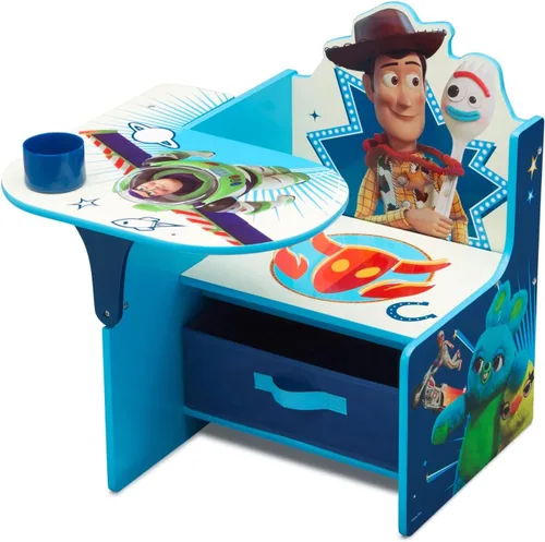 Miniatura 13 de Delta Children - Silla de escritorio con cubo de almacenamiento + Organizador de almacenamiento de juguetes con diseño de 6 contenedores