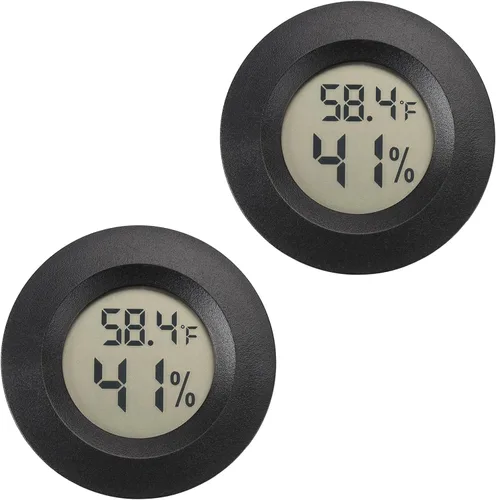 Mini termómetro higrómetro digital medidor de humedad para interiores y exteriores, monitor de humedad para reptiles para invernadero, jardín,