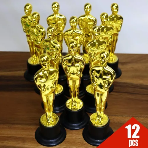 Miniatura 3 de GiftExpress Paquete de 12 estatuillas de trofeo de oro de 6 pulgadas, estatuas de trofeo para ceremonia de premios, regalo de reconocimiento