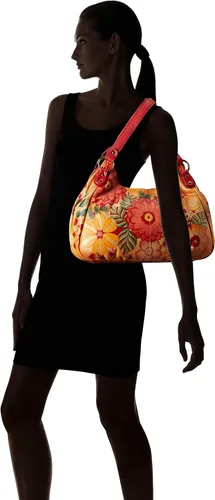 Miniatura 6 de Anna by Anuschka Bolso Hobo fruncido para mujer, piel auténtica