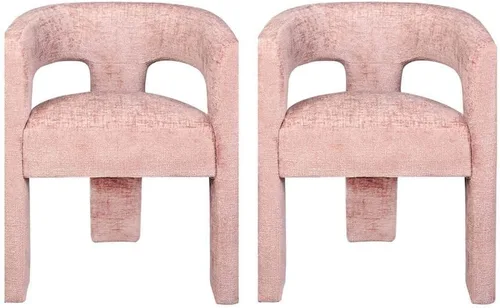 Miniatura 23 de Jofran Gwen - Silla decorativa tapizada de jacquard, moderna silla escultórica de felpa de lujo para comedor o sala de estar, sillas para sala