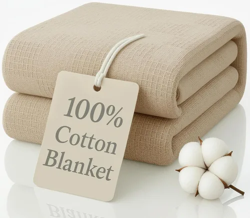 Miniatura 22 de JMR - Manta de punto gofre, 100 % algodón, tamaño Queen, ligera, tejida de punto gofre, para cama, sofá y sofá, transpirable, cómoda para todas