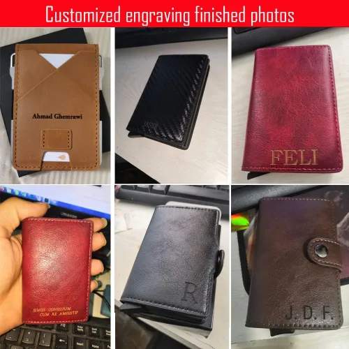 Miniatura 9 de Cartera ultrafina con bloqueo de RFID segura para tarjetas de crédito, Negro -, Minimalista