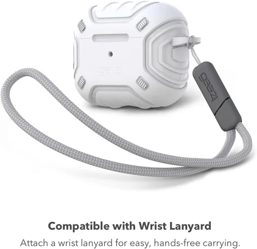 Miniatura 3 de ZAGG Max Protection AirPods Pro - Funda ligera y duradera en color blanco, compatible con cargadores inalámbricos