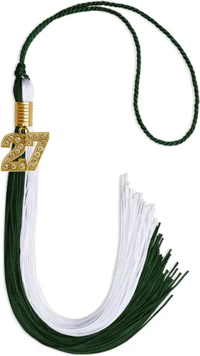 Miniatura 212 de Endea Graduation Borla de doble color con dije dorado (negro/oro brillante, 2022)