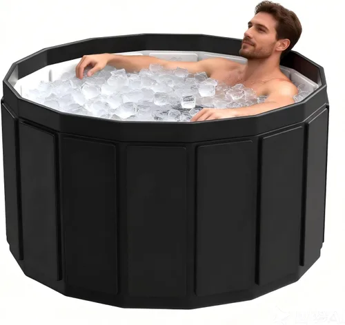 Miniatura 16 de Ice Bath - Bañera fría – Baño de hielo portátil para adultos, bañera plegable aislada de 6 capas para crioterapia y recuperación muscular, bañera
