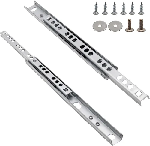 Miniatura 12 de Diapositivas de cajones de 15.7 pulgadas, rieles de metal para cajones pequeños, rodamiento de bolas, riel deslizante bidireccional, paquete de 2