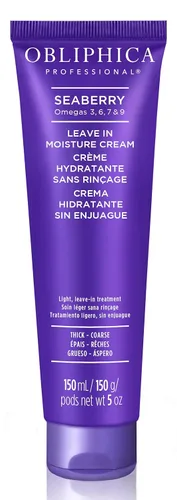 Obliphica Seaberry - Crema humectante gruesa a gruesa, control antiencrespamiento, productos normales para el cabello, cabello reparado dañado,