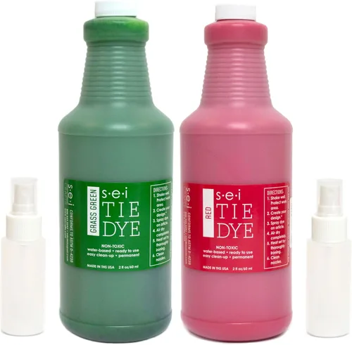 Miniatura 24 de SEI - Kit de teñido anudado aguamarina, tinte de tela para grupos grandes, 1 cuarto de galón (32 onzas), tinte teñido anudado premezclado, tinte