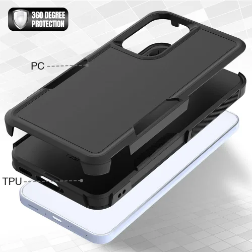 Miniatura 143 de Jeylly Compatible con Samsung Galaxy A22 5G Funda, Funda Samsung A22 5G con 2pcs protectores de pantalla de vidrio templado