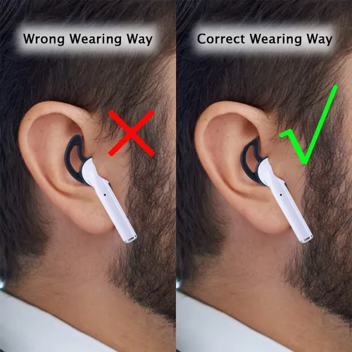 Miniatura 6 de 5 pares de almohadillas de silicona compatibles con AirPods 1 y 2, almohadillas de auriculares deportivas de silicona suave antideslizantes
