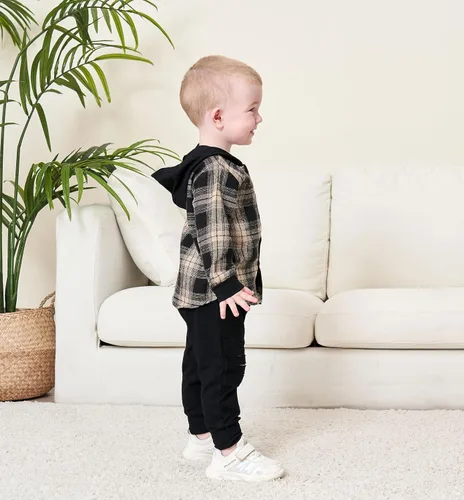 Miniatura 6 de Conjunto de ropa para bebés y niños pequeños, camisa con capucha y pantalones deportivos para otoño e invierno