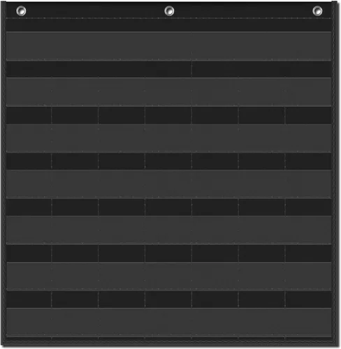 EAMAY Gráfico de bolsillo de calendario mensual para el aula para tarjetas de 2.75 * 2.75, suministros de educación en casa y artículos Negro