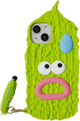 Fundas para Celular Kawaii Compatibles con iPhone 13 Pro Max, Linda Funda de Silicona Blanda 3D de Dibujos Animados de Pera de Balsámico con Estuche