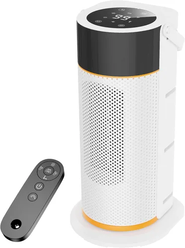 Miniatura 8 de Calentador eléctrico portátil – Calentadores de calor de cerámica PTC de 1500 W de seguridad rápida con control remoto, temporizador, oscilación