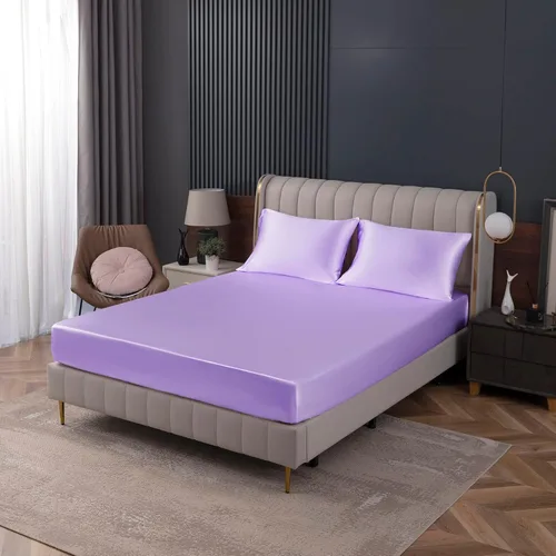 Miniatura 28 de Homiest Sábana Plana de Satén Blanco - Ropa de Cama de Colchón Full de Lujo y Ultra Suave