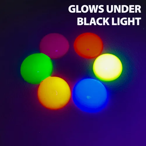 Miniatura 7 de milo Pintura de témpera fluorescente neón lavable, botellas de 16 onzas, 6 colores, fabricada en los Estados Unidos, brilla con luz ultravioleta