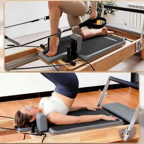 Miniatura 7 de TOBWOLF Pilates Reformer Mat Towel, 39'' x 24'' Non-Slip Backing Exercise Mat for Pilates Reformer, Comfortable Experience with Sweat-Wicking &