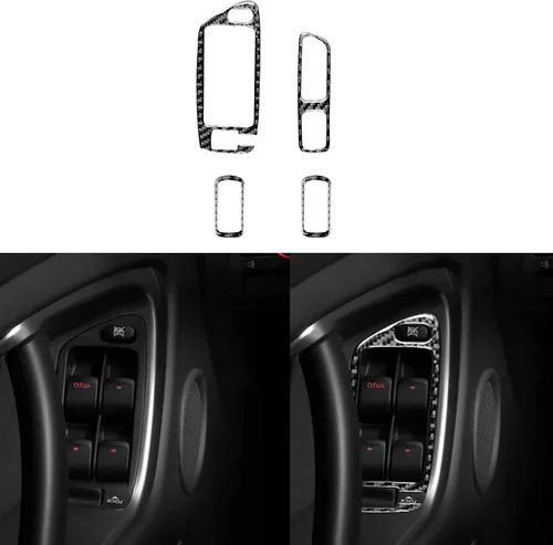 Miniatura 8 de Adhesivo de fibra de carbono real para interior de coche compatible con Subaru Legacy Outback 2005 2006 2007 2008 2009 4 piezas accesorios