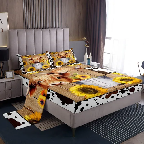 Miniatura 8 de Manfei Juego de sábanas de flor de loto morado, tamaño individual, juego de ropa de cama bohemio con libélula para niños, niñas y adultos, juego