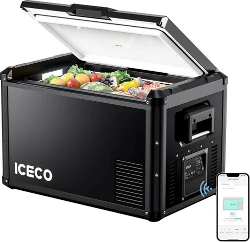 Miniatura 14 de ICECO Refrigerador VL35 ProS de 12 V, congelador portátil de 37 cuartos de galón, refrigerador compacto de metal para automóvil alimentado por