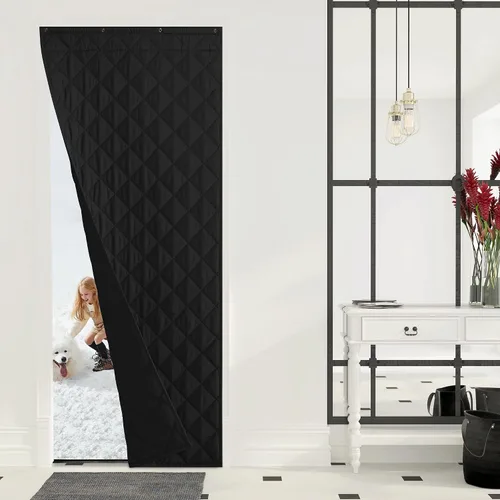 Miniatura 25 de NICETOWN Cortina de puerta con aislamiento térmico, opaca, ahorro de energía, con 3 formas de colgar, material grueso, fácil de instalar, mantiene